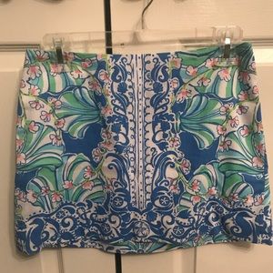 Lilly Pulitzer Tate Skirt Bay Blue Coasting